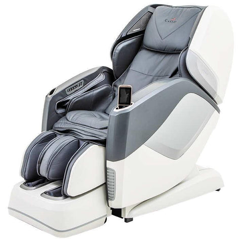 Casada Aura masažna stolica-bijela-siva-umjetna kožna masažna stolica svijet