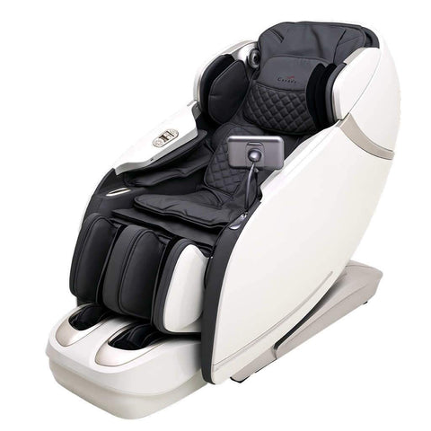 Casada Skyliner II masažna stolica-bijela-siva-umjetna koža masaža svijet