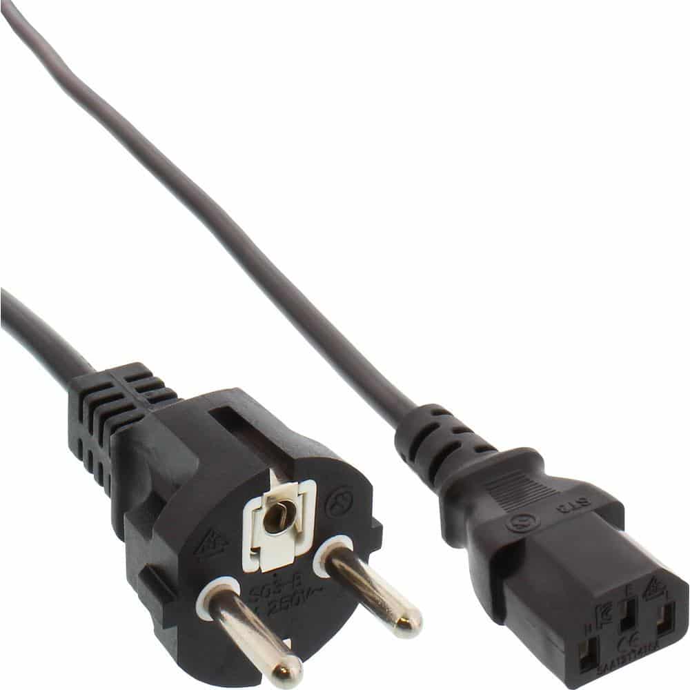 ekstra dugi/obojeni kabel za napajanje, kontakt za uzemljenje ravno na IEC utikač C13